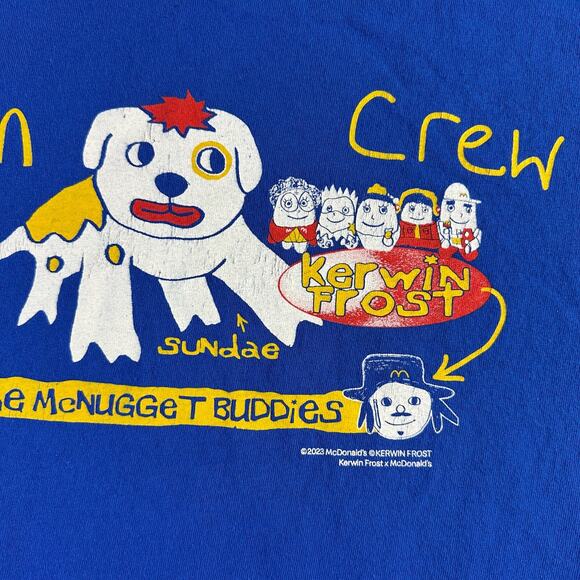 Mcdonalds Kerwin Frost Shirt Men Medium Blue A Little McNugget In Everyone - Picture 7 of 11